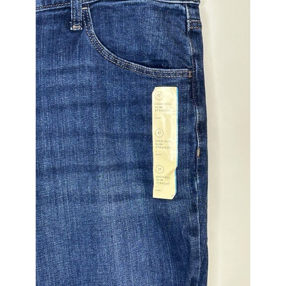 Women’s universal threads jeans sz 17 short high rise slim straight NWT - Picture 3 of 5